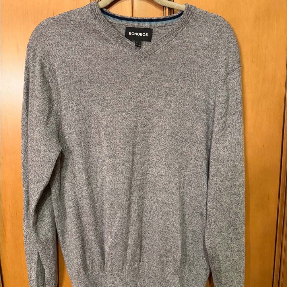 Bonobos Men's V-Neck Sweater in Heather Gray